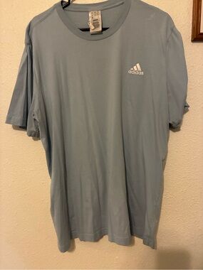 adidas Men’s Pale Blue Short-Sleeve Athletic Tee